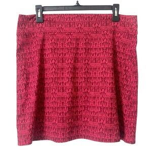 Patagonia‎ Morning Glory Pink Red Geometric Print Skirt Size Large